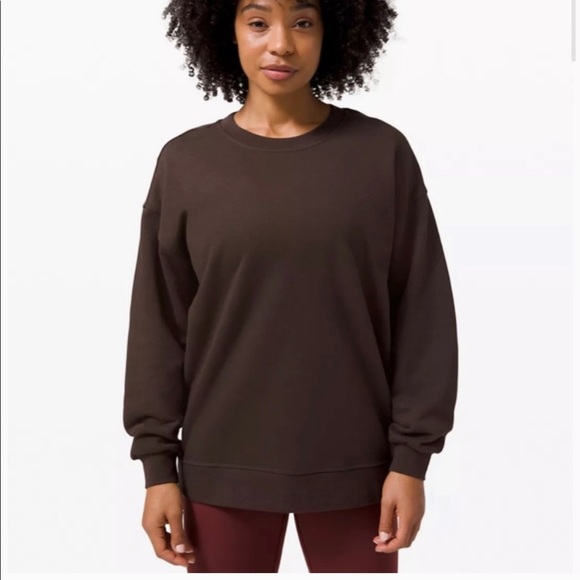 lululemon athletica Tops - Lululemon Perfectly Oversized Crew French Press